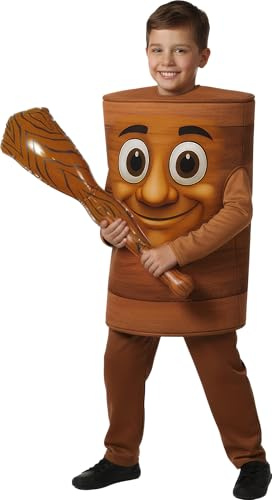 FIESTAS GUIRCA | Costume Gonflable de Tronc d'Arbre Enfant - Pantalon et Costume - Costumes Amusants pour Carnaval, Halloween et Fêtes Déguisées - Idéal pour Enfants