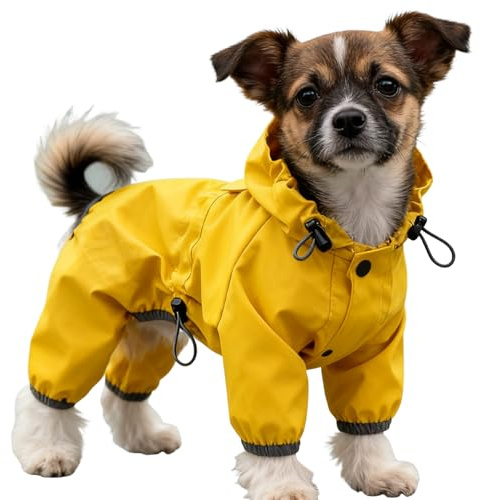 Manteaux De Pluie Pour Chien | Protection Étanche Vêtements pour Chiot | Imperméables Pour Chien Avec Capuche - Pour Races Petites et Moyennes Hiver Noël Halloween Marche Thanksgiving Extérieur Pluvie