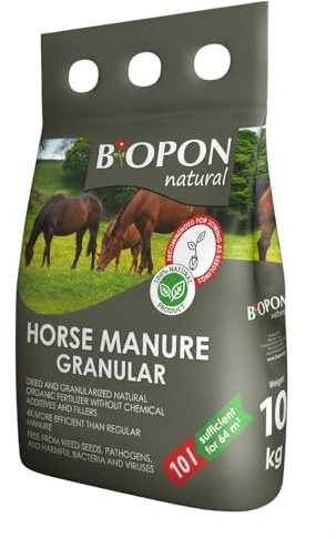 Natural Horse Manure Fertilizer, 5L Granulated Organic Garden Soil Enhancer, Chemical-Free, for Vegetables, Fruits and Flowers