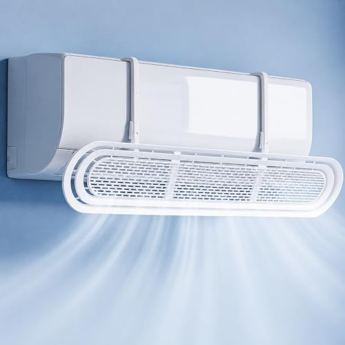 Klimaanlage Windabweiser Universal, Rennstrecke-Design ABS Luftpaneel, 3-Teilig Verstellbarer Luftleitblech vor Direkter Lufteinstrahlung, Passend für Alle Home/Büro Split-Klimaanlagen (900x160x18mm)