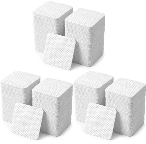 Amabro 1000 Pcs Lint Free Wipes for Nails, Nail Polish Remover Lint-Free Nail Wipe Pads UV Gel Absorbent Remover Clean Finish Gel Polish Soft Art Tool Cleaning Salon Essential Home Use(White)