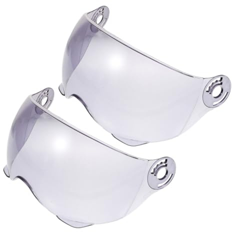 BESTOMZ Motorradhelm Ersatzvisier 2 Stück Klappbare Klare Kunststofflinsen Windschutz für Halbgesichtshelme Geeignet für Elektrofahrzeuge und Motorräder