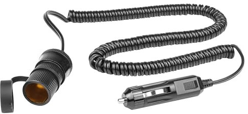 EUFAB 16559 Verlängerungskabel, 12 V, Länge 2,5 M, Schwarz
