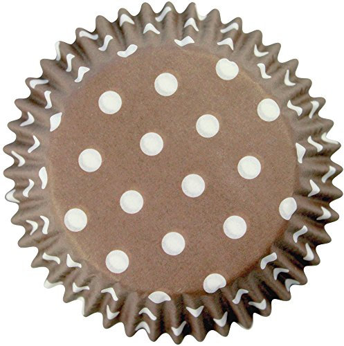 PME - Caissettes à Cupcakes en Papier à Pois Marron, Dimensions Standard, Lot de 60