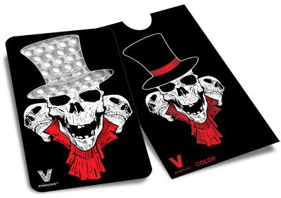 V-Syndicate Grinder Card - the Perfect Mill / Grinder / Grater in Credit Card Format skull