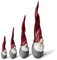 Weihnachtsmänner Ruth Vetter High Hat 4er Set 4,5-10cm