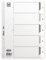 ELBA 400013946 Kunststoff-Register Strong-Line 10er Pack 1-5 5-teilig für DIN A4 Plastikregister mit beschriftbarem Deckblatt weiß Ringbuch Ordner Ring-Mappe