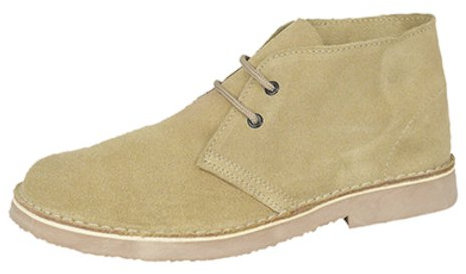 Roamers Men's Classic Suede Desert Boots, Camel, 9 UK