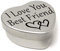 Perfect Way to Say I Love You. Beautiful Mini Silver Heart Tin with Sweets, Present to say I Love You. Tin Size 45mm x 45mm x20mm. (I Love You Best Friend)