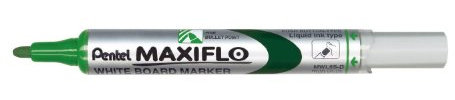 Pentel MAXIFLO Marker 10 Stück MWL5S für Whiteboard, grün