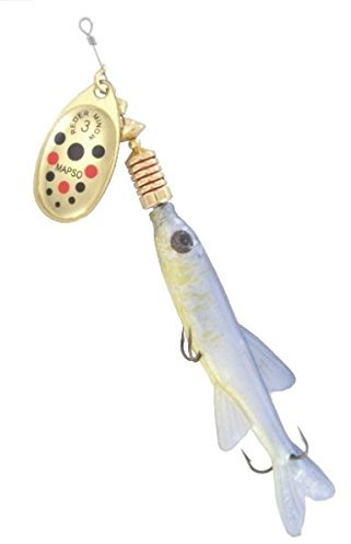 MAPSO - 5 Cucharillas de Pesca REDER-Minow 4 ONR-Negro 15 GMS.