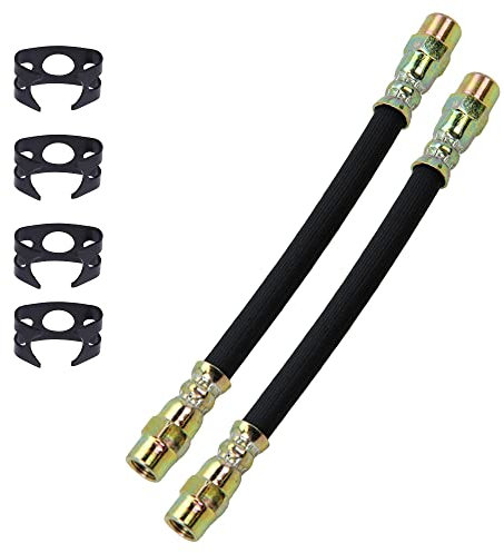 BESTPRICE 2x Bremsschlauch hinten Länge 185mm, inkl. Haltefeder