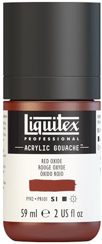 Liquitex 2059335 Professional Acryl Gouache - Oxidrot , 59ml Flasche, matt - Acrylfarbe mit Gouache Eigenschaften, Hochdeckend, Wasserfest & Lichtecht
