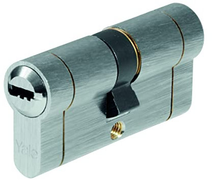 Yale Cilindro Europeo di Sicurezza per Serratura Y2S0KD3232F0000 Nichelato, 32/32 mm, Doppio, Frizionato, 5 Chiavi