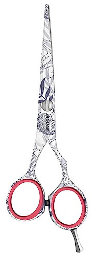JAGUAR Haarschere JaguART FLAMINGO 5.5 | Friseurschere im Offset-Design | antiallergene, resistente High-Tech-Beschichtung in Fotoqualität | Made in Germany