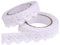 FEPITO Spitzenband Selbstklebend Spitzenband Weiß Vintage Dekoband Spitze Bänder zum Basteln Bordüre Selbstklebend Hochzeit Deko Band(Stil B - Weiß)