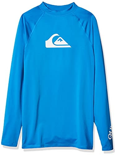 Quiksilver Herren All Time Long Sleeve Rashguard UPF 50 Sun Protection Surf Rash-Guard-Shirt, Blithe, L