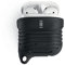 aiino - DropCase Custodia in silicone per AirPods 1 e 2, Custodia antigraffio, antiurto, anticaduta, resistente agli spruzzi e agli strisci - Nero