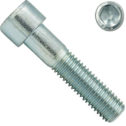 Zylinderschrauben mit ISK - M12x60 mm - 10 Stück - DIN 912 / ISO 4762 - Stahl galv. verzinkt 8.8 - SC912