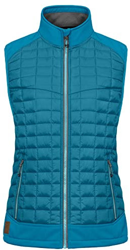Little Donkey Andy Leichte Puffer Weste Damen Warme Ärmellose Outdoorjacke Wandern Reisen Laufen, Bright Blue S