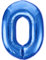 Luftballon Geburtstag Zahl 0 Blau XXL Riesen Folienballon 100cm Geburtstagsdeko Jungen Ballon Zahl Deko zum Geburtstag. Fliegt mit Helium.