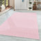 HomebyHome Teppich Wohnzimmer 280x370 cm Rosa Einfarbig Meliert Design - Schlafzimmer Teppich Kurzflor Extra Weich Pflegeleicht Teppiche Waschbar für Küche Esszimmer - Carpet Living Room