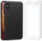 NEW'C Coque pour iPhone XS Max Silicone Ultra Fine Noir et 2 × Verre trempé Film Protection écran pour iPhone XS Max