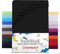 NatureMark 2er Set Kinder Spannbettlaken Jersey, Spannbetttuch 100% Baumwolle, für Babybett und Kinderbett | 70x140 cm - Schwarz