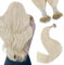 YoungSee Nano Beads Hair Extensions Blonde 18inch Nano Ring Hair Extension Platinum Blonde Nano Tips Hair Extensions 50s 50g