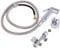 Rousseau Kit Douchette WC, Kit Hygiène complet pour WC en ABS avec Douchette, Support et Robinet 3 voies, Chromé
