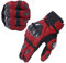 Harssidanzar MotorräderHandschuhe für Herren und Damen, Vollfinger Motorradfahren Powersports Knöchelschutz Straßenrennen Handschuhe KM046,Ochsenblut/Schwarz, Größe L