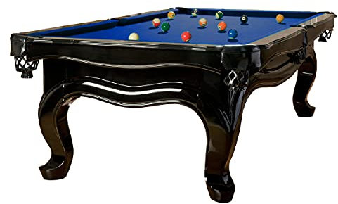Billiard-Royal Billardtisch Pooltisch Modell Piano 8 ft. mit hochwertigem K-55 Bandengummi und freier Tuchwahl, Tuchfarbe:Royal Blue