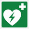 pubblimania Defibrillatore - Cartello di emergenza e sicurezza in alluminio metallo 3 mm di spessore (Cm 20x20) (Defibrillatore)