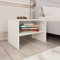 Yumeng Nachttische 2 STK Nachtschrank, Nachtkästchen, Nachtkommode, Bedside Table, Nacht Tisch, Hochglanz-Weiß 40 x 30 x 30 cm Spanplatte