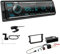 Kenwood KMM-BT508DAB 1-DIN Digital Media Receiver Autoradio DAB+ Bluetooth Amazon Alexa Einbauset passend für Volkswagen VW Polo 6R 2009-2014 schwarz