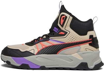 Puma Trinity Mid Hybrid, Unisex Erwachsene, Granola Black-Fiery Coral, 42 EU, Granola PUMA Black Fiery Coral, 42 EU