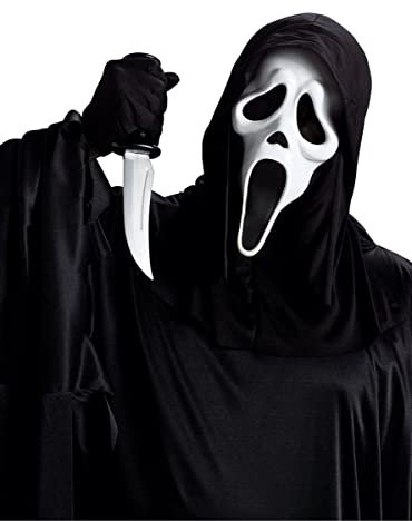 MIMIKRY Ghost Face Scream Slayer Kit Masque à capuche Gants Couteau Halloween Horreur Esprit Film