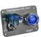 Interruptor de encendido para coche de carreras DC12 V, interruptor de fibra de carbono, interruptor de encendido y botón de arranque (azul)