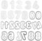 63Pcs/Set Number 0-8 3D Shaker Covers Blisters Domes and 0-8 Die Set For Shaker Cards Making Puffy Shaker Covers To Add Dimension Shaker Card Making Handmade Crafts Clear Pouch Cover Scrapbooking Tool