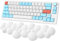 ZIYOU LANG White TKL Wrist Rest Keyboard, Ergonomic Cloud Wrist Rest Arm Rests for Wrists PU High Density Memory Foam With Non-Slip Base Easy Wiping, Lightweight, Typing Pain Relief for Keyboard-White