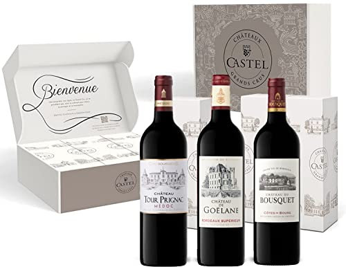 Coffret Cadeau - Vin Rouge - Coffret Spécial Decanter : Château du Bousquet - Château du Lort - Château Tour Prignac - 3x75cl