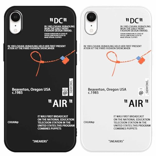 [2 Confezioni] Cover per iPhone XR 6,1, Sports Custodia con Disegno di Morbido Antiurto Anti-Graffio Case TPU Silicone Morbida Protezione Copertura Compatibile con iPhone XR