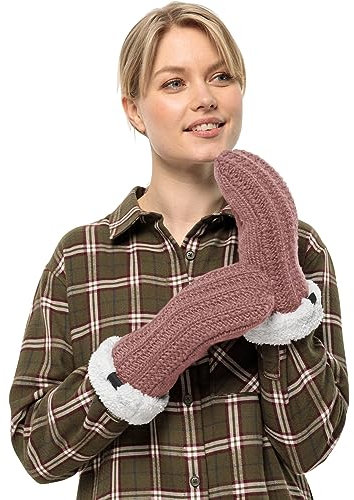 Jack Wolfskin Damen Highloft Knit Mitten W Handschuh, Afterglow, S