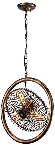 ZYMEN Lámpara colgante vintage Retro con ventilador Lámpara colgante Lámpara de techo Lámpara de suspensión Vintage Industrial Industrial Creative Iron Loft en Full Circle para Bar Cafe Restaurant