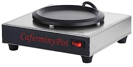 NGARY Commercial Coffee Warmer, 80W Single Burner Decanter Warmer Plate, Stainless Steel Portable Warmer Single Burner, for Cafe, Break Room, Buffet and Commercial Use