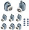Amindz 8 Piezas Rodillo para puertas de ducha, Rodamiento Mampara Ducha 25 mm, Rodillo de Ducha de Repuesto para puerta corredera de cristal baño (4 Rodillos Superiores, 4 Rodillos Inferiores)