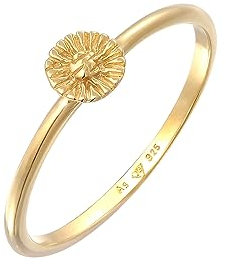 Elli Ring Damen Stapel Blume Boho Hippie in 925 Sterling Silber Vergoldet