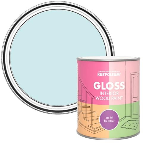 Rust-Oleum Blue Interior Wood Paint in Gloss Finish - Duck Egg 750ml