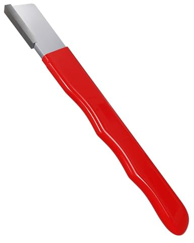 curfair Hedge Trimmer Sharpener Gardening Tool Sharpener Compact Portable Scissors Sharpener Carbide Blade Sharpening Tool for Home Garden Outdoor Red
