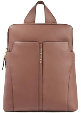 PIQUADRO RAY ZAINO DONNA DOPPIO COMPARTO PC 14 KAKI ARANCIO